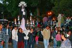 Presentation of Mary, the virgin on a poster during the procession, San Cristobal de Las Casas, Mexico.