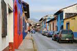 A typical street of San Cristobal de Las Casas, Mexico.