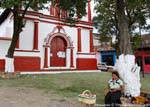 Market at the gate, Templo del Cerrillo San Cristobal de Las Casas, Mexico.