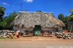 House with a thatched roof, Santa Helena, Mexico.