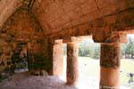 Puuc style columns of the Grand Palais, Sayil, Mexico.
