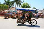 Local taxis are scooters, Ticul, Mexico.