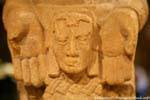 Statue holding his own head in his hands, museum Tonina, Mexico.