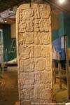Indoor Stele of glyphs, museum Tonina, Mexico.