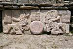 Relief players of the Maya version of the game pan-Mesoamerican ball Tonina, Mexico.