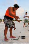 Fishing line from the bridge, Sian Kaan, Tulum, Mexico.