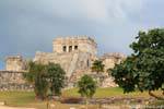 Panorama of the castle, site, Tulum, Mexico.