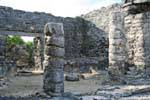 Columns inside the House of the Cenote, Tulum, Mexico.