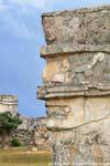 Sacred facing the corner of the Temple of Frescoes, Tulum, Mexico.