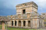 The Temple of the Frescoes, archaeological site of Tulum, Mexico.