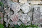 Detail of the lower decoration, Great Pyramid, Uxmal, Mexico.