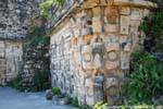 Chaac mask decorating a corner, Great Pyramid, Uxmal, Mexico.