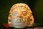 Face carved Museum, Uxmal, Mexico.