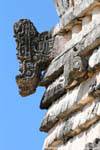 Snakehead, corner sculpture, Uxmal, Mexico.