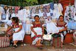 The smiling customer expectations, embroiderers, Valladolid, Mexico.
