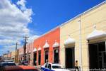 Facades of Calle 41, Valladolid, Mexico.