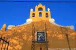 The bell tower and the moon, Templo San Juan de Dios, Valladolid, Mexico.