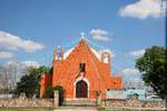 Beautiful restored church in the Yucatan, Mexico.