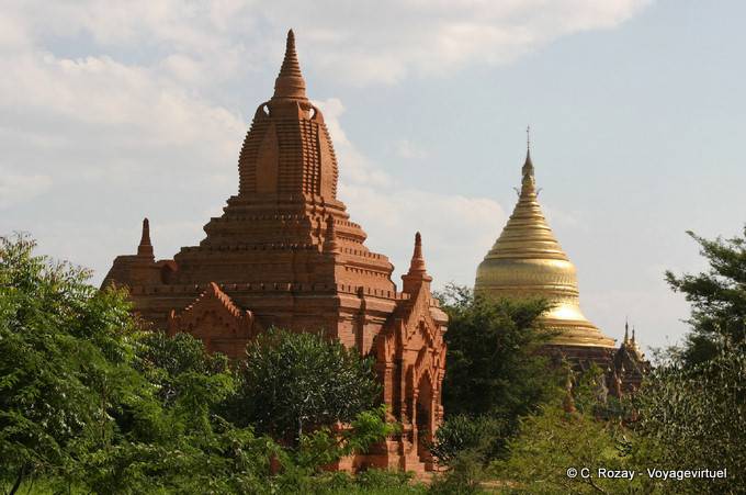 Temple behind the stupa of Dhammayazika pagoda, Bagan - Myanmar (Burma)