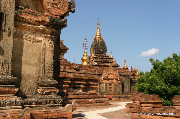 At the foot of Dhammayazika Pagoda, the Temple of the Future Buddha, Bagan - Myanmar (Burma)