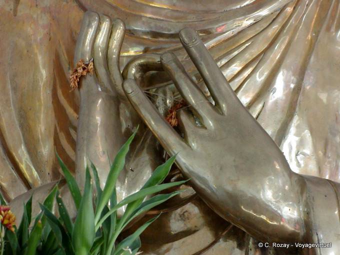 Buddha Dharma hands Shakra Mudra, Bagan - Myanmar (Burma)