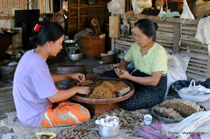 Manufactures cigars, Inle Lake - Myanmar (Burma)
