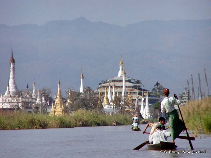 Channels and stupas forest, Inle Lake - Myanmar (Burma)