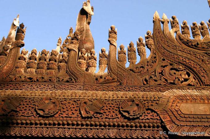 Woodcarving, Shwe In Bin, Mandalay - Myanmar (Burma)
