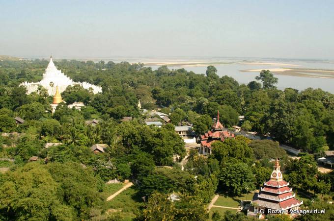 View of Mingun Pagoda and Hsinbyume, Mandalay - Myanmar (Burma)