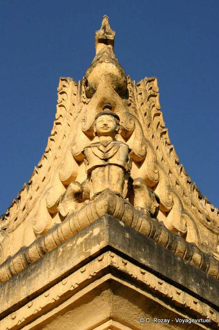 Mandalay, Ava, architectural detail of Maha Aung Mye Bonzan - Myanmar (Burma)