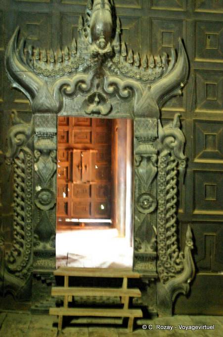 Interior architecture of the monastery Bagaya Kyaung, Inwa, Mandalay - Myanmar (Burma)