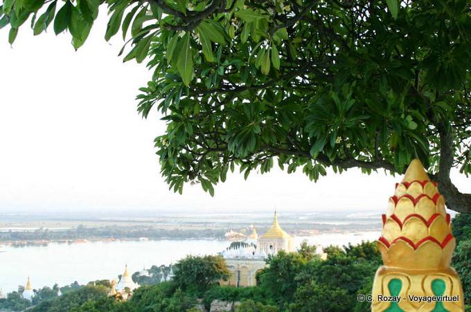 Mandalay valley from Sagaing Hill - Myanmar (Burma)