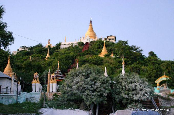 Mandalay, temple and stupas on Sagaing Hill - Myanmar (Burma)
