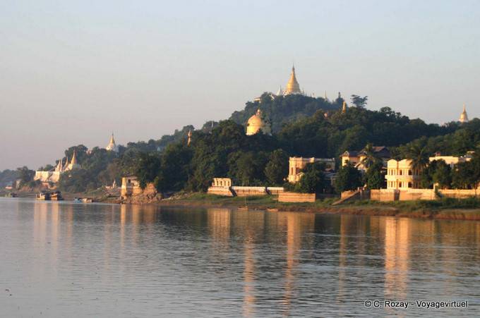 Sagaing, Mandalay hill opposite - Myanmar (Burma)