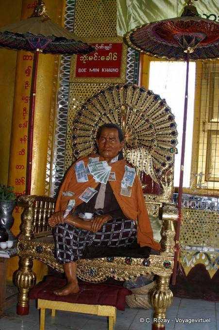Boe Min Khaung Nat on his throne, Mount Popa - Myanmar (Burma)