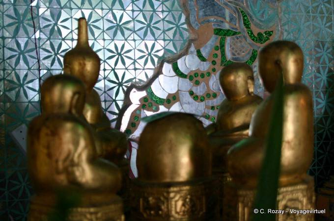Golden Buddhas faceless Mount Popa - Myanmar (Burma)