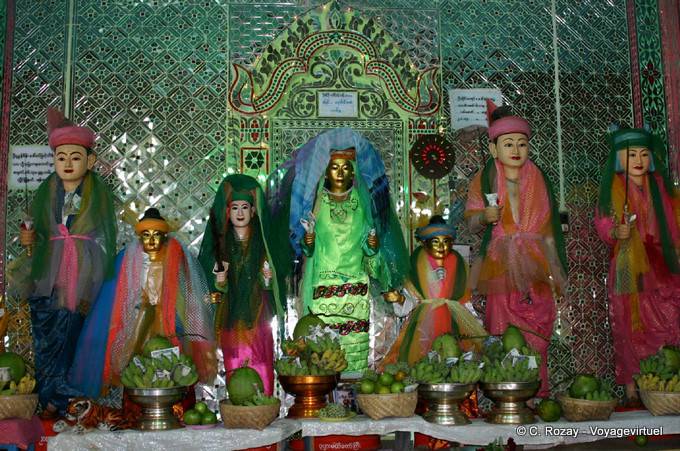 Nats Assembly on an altar at Mount Popa - Myanmar (Burma)