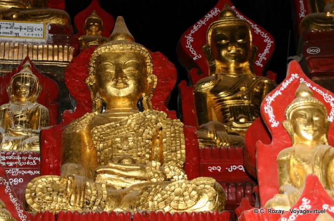 Golden Buddha in limestone caves Pindaya - Myanmar (Burma)