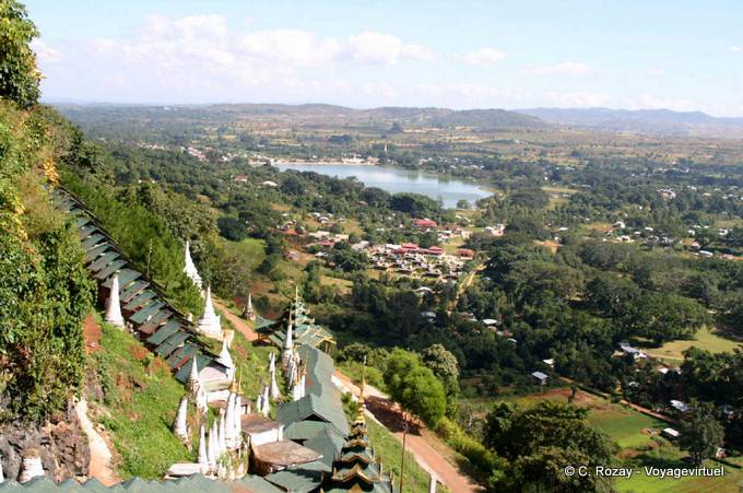 Lake view from the sanctuary Pindaya - Myanmar (Burma)