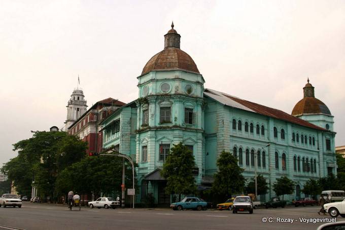 Building from the colonial era, Rangoon - Myanmar (Burma)