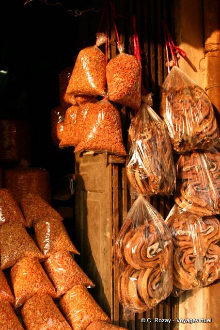 Snakes and worms eating local cuisine, Rangoon - Myanmar (Burma)