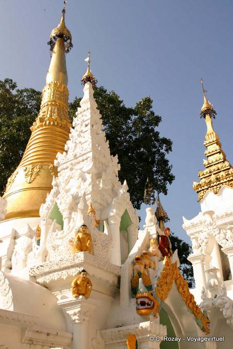 Around the shrine of Bo Min Gaung, Shwedagon Pagoda, Rangoon - Myanmar (Burma)