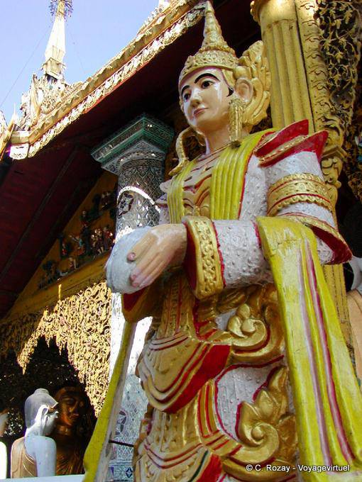 Nat guard, Shwedagon Pagoda, Yangon - Myanmar (Burma)