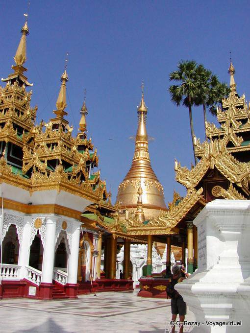 Stupa of Shinsawpu Pagoda (Pagoda of the four monks), Shwedagon, Yangon - Myanmar (Burma)
