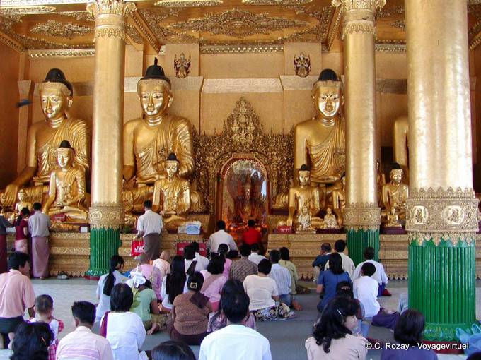 Tazaung four Buddhas Shwedagon, Yangon - Myanmar (Burma)