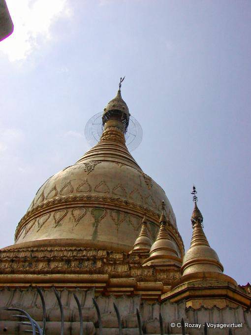 The top of the stupa Mahawizaya Pagoda, Yangon - Myanmar (Burma)