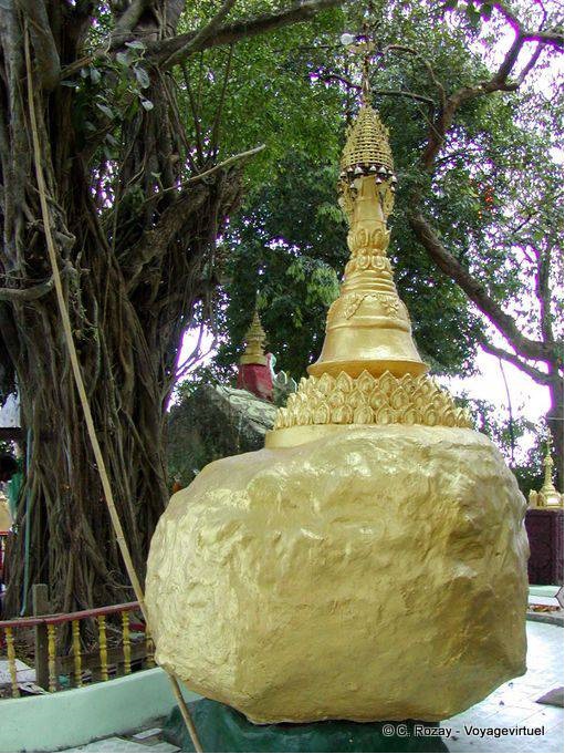 Reproduction of the famous golden rock, Rangoon - Myanmar (Burma)