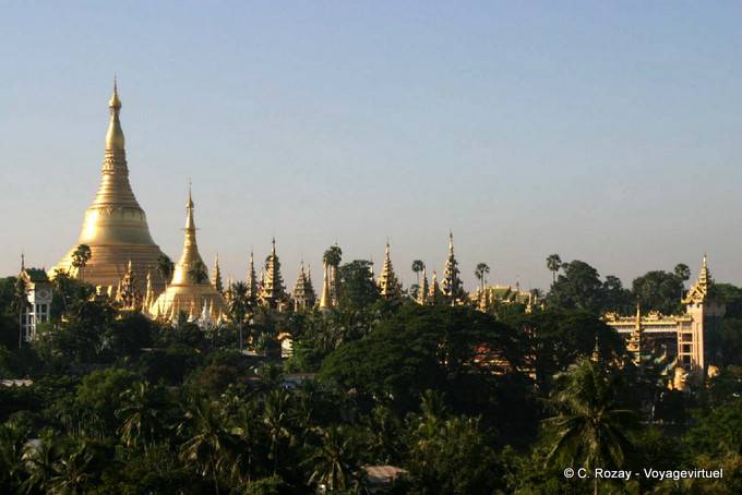 View from our hotel in Yangon, Shwedagon Pagoda, Yangon - Myanmar (Burma)