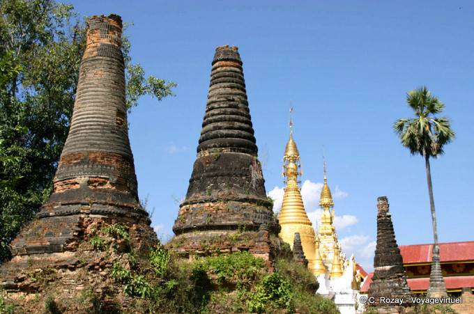 Stupas headless, (Sankar) Sagar - Myanmar (Burma)