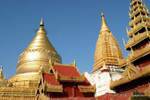 Various stupas Shwezigon, Bagan, Burma.